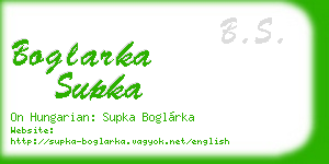 boglarka supka business card